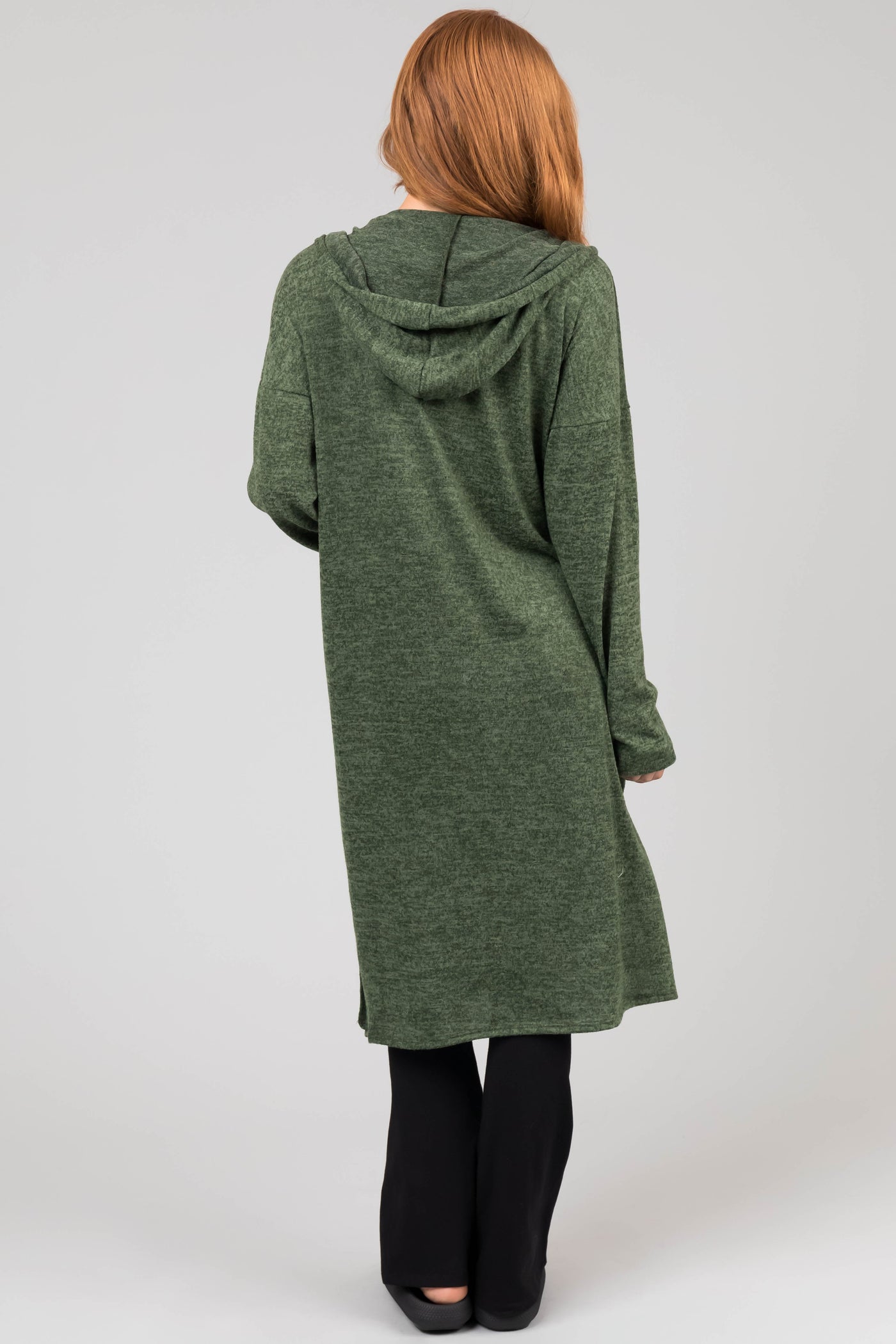 Pine Long Sleeve Hooded Duster Cardigan