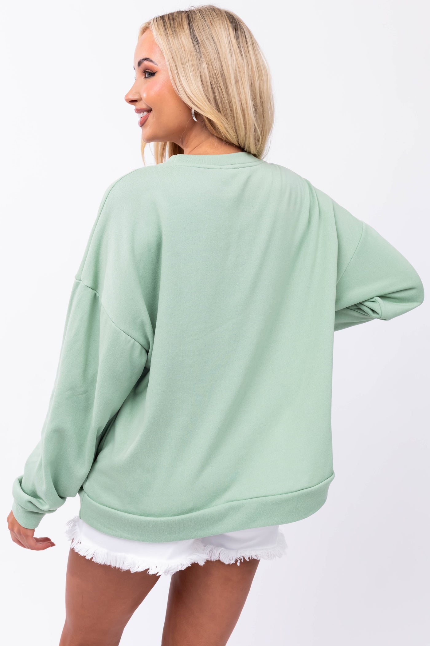 Sage 'Lucky' Graphic Soft Knit Sweatshirt