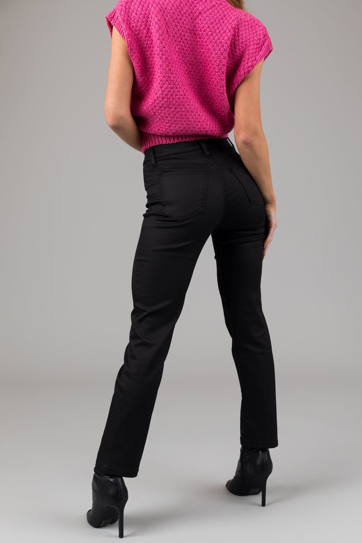 Sneak Peek Black Medium Rise Straight Leg Jeans