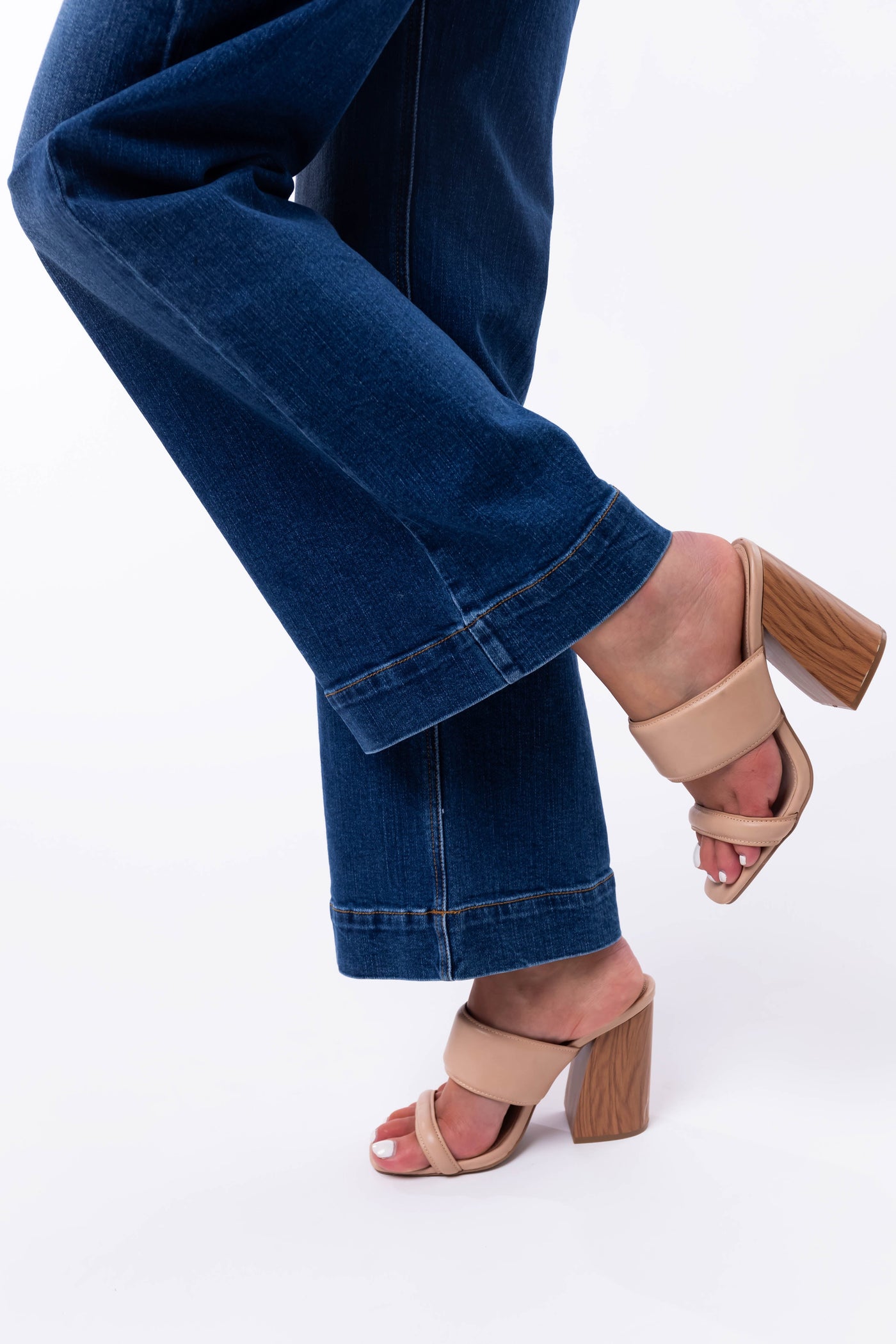 Sneak Peek Medium Wash High Rise Wide Jeans