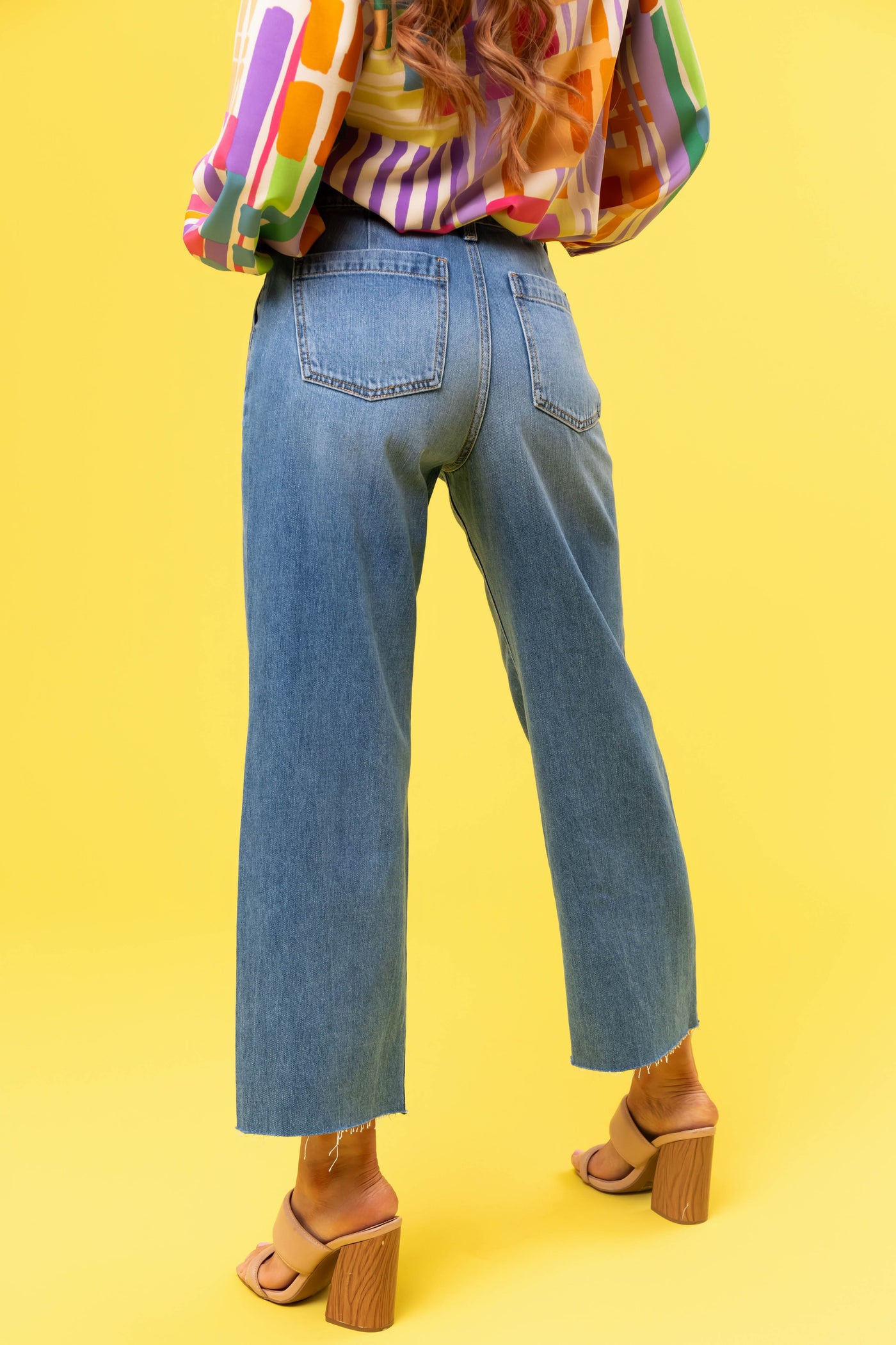 Sneak Peek Medium Wash Wide Leg Jeans