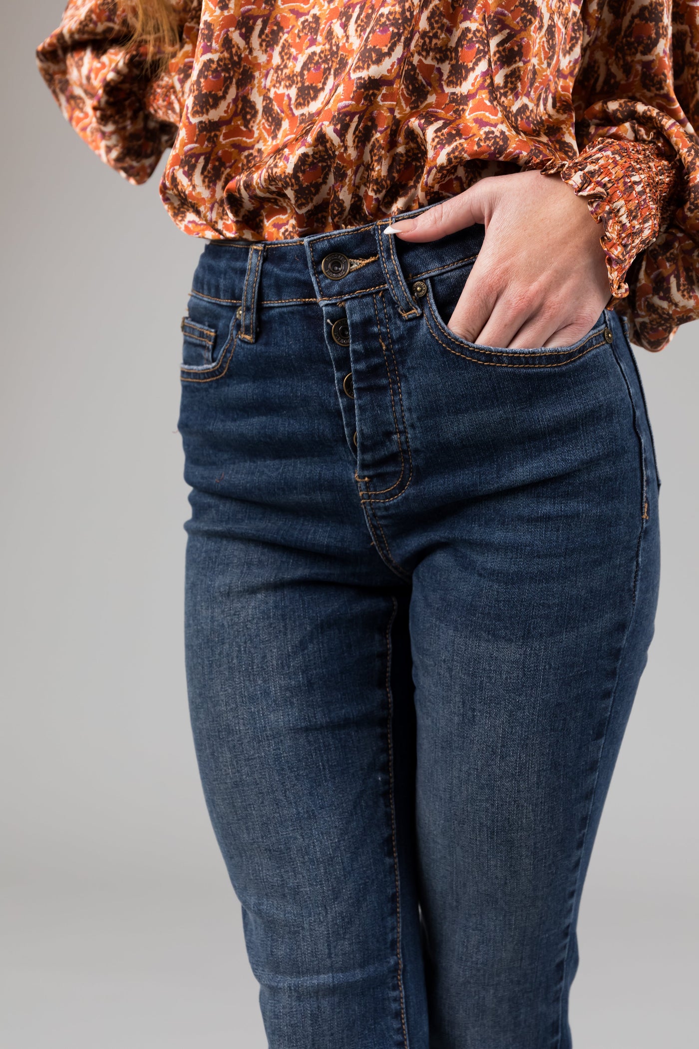 Special A Medium Wash High Rise Bootcut Jeans