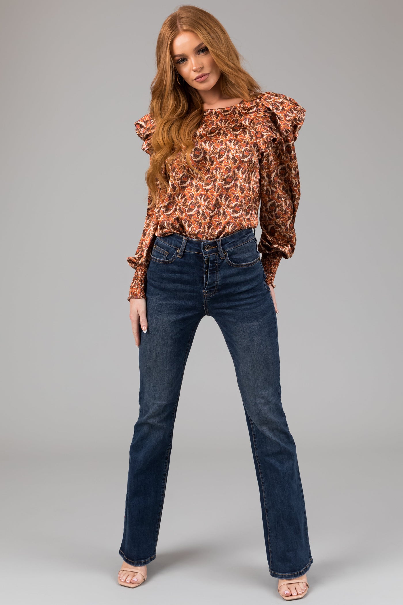 Special A Medium Wash High Rise Bootcut Jeans