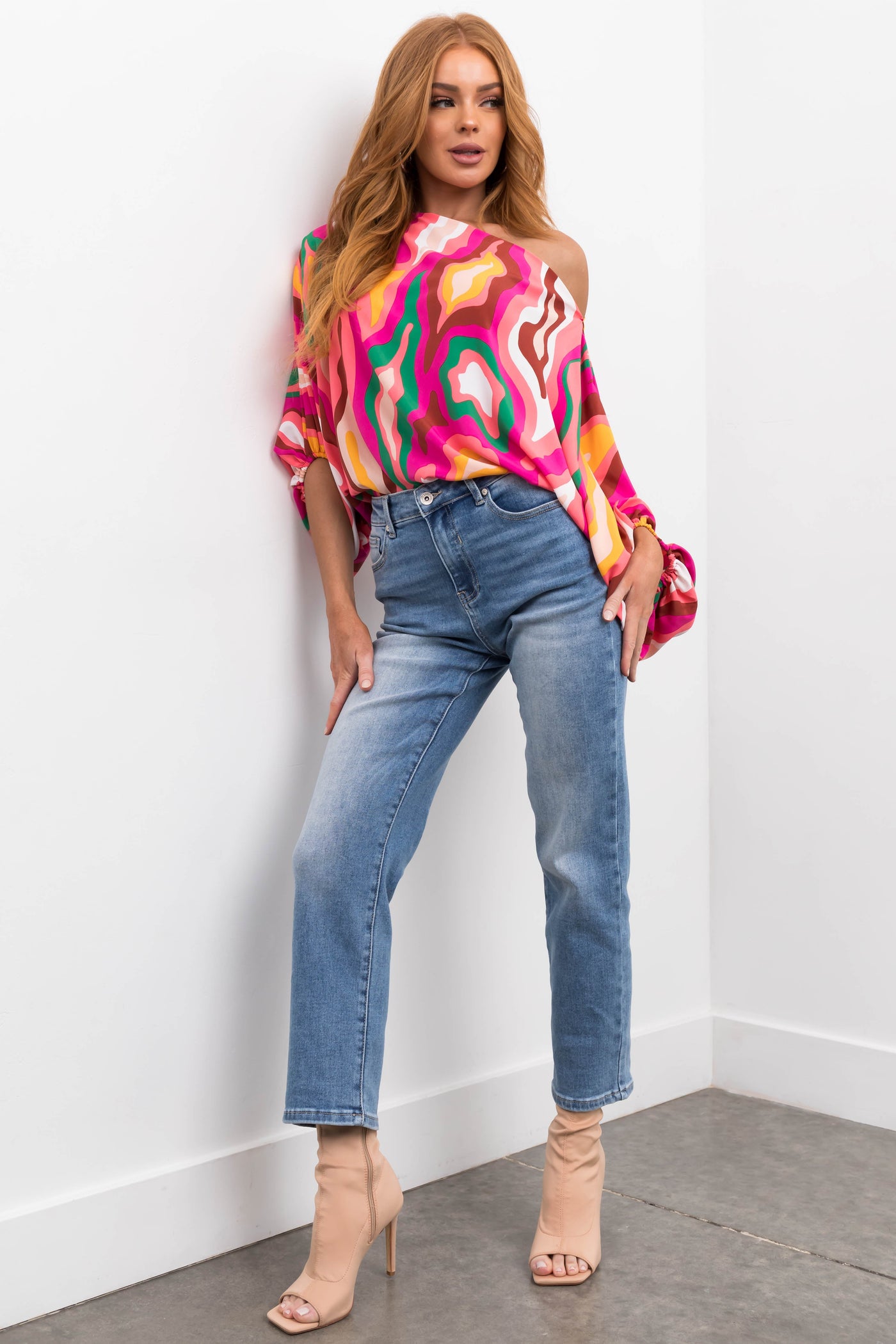 Special A Medium Wash Relaxed Mom Jeans