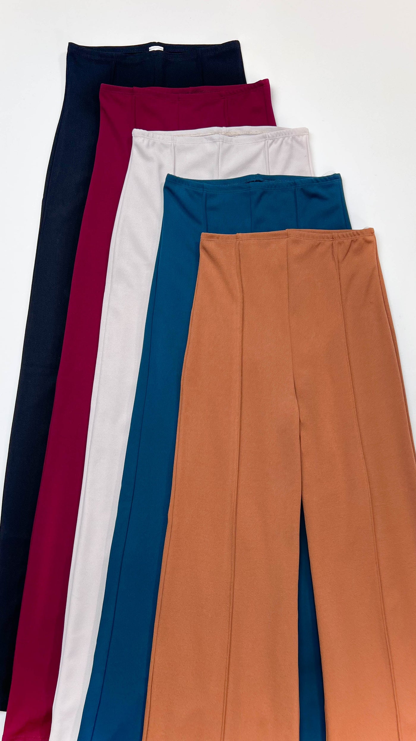 Vanilla High Waist Seam Detail Woven Flare Pants