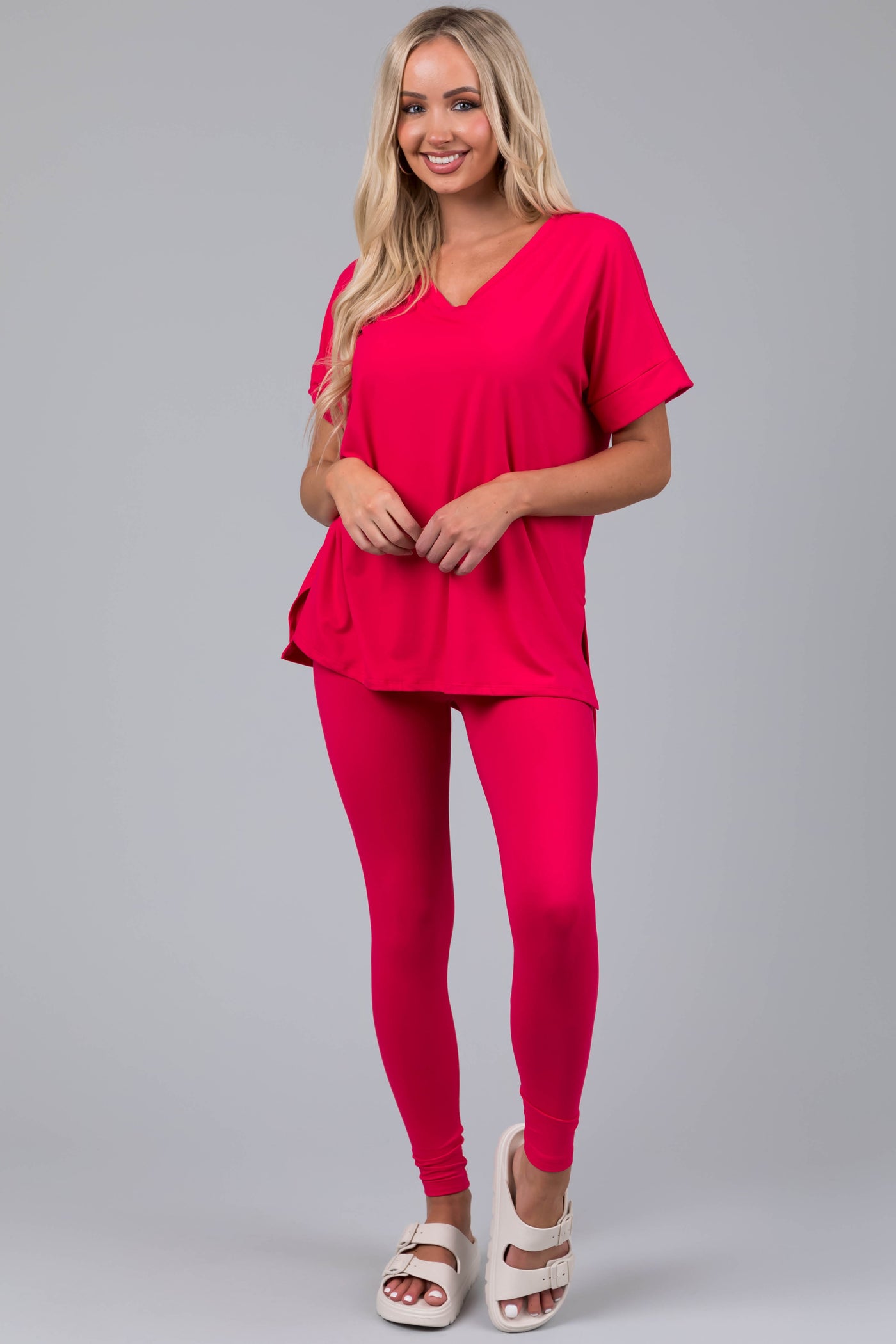 Watermelon Microfiber Top and Leggings Set