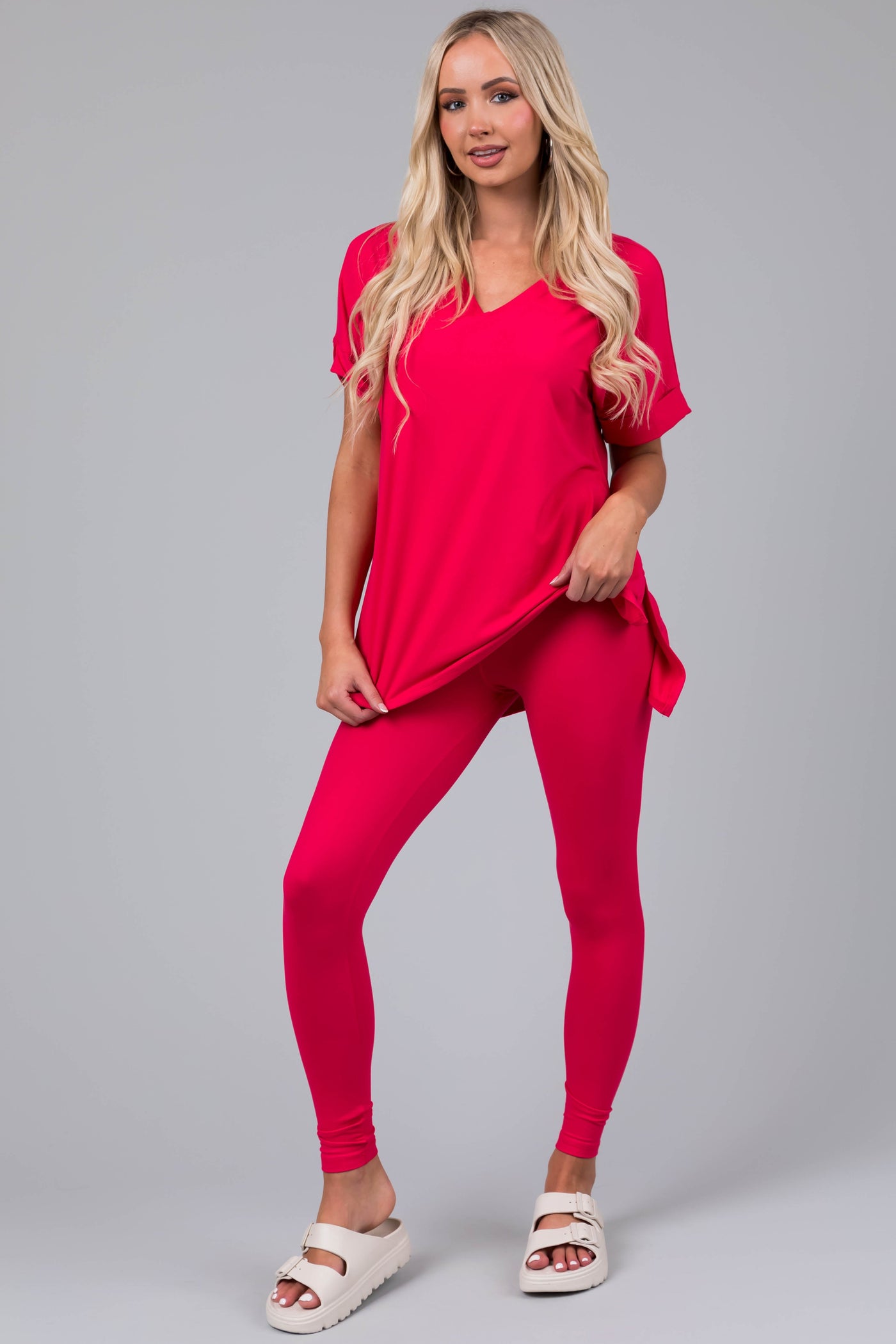Watermelon Microfiber Top and Leggings Set