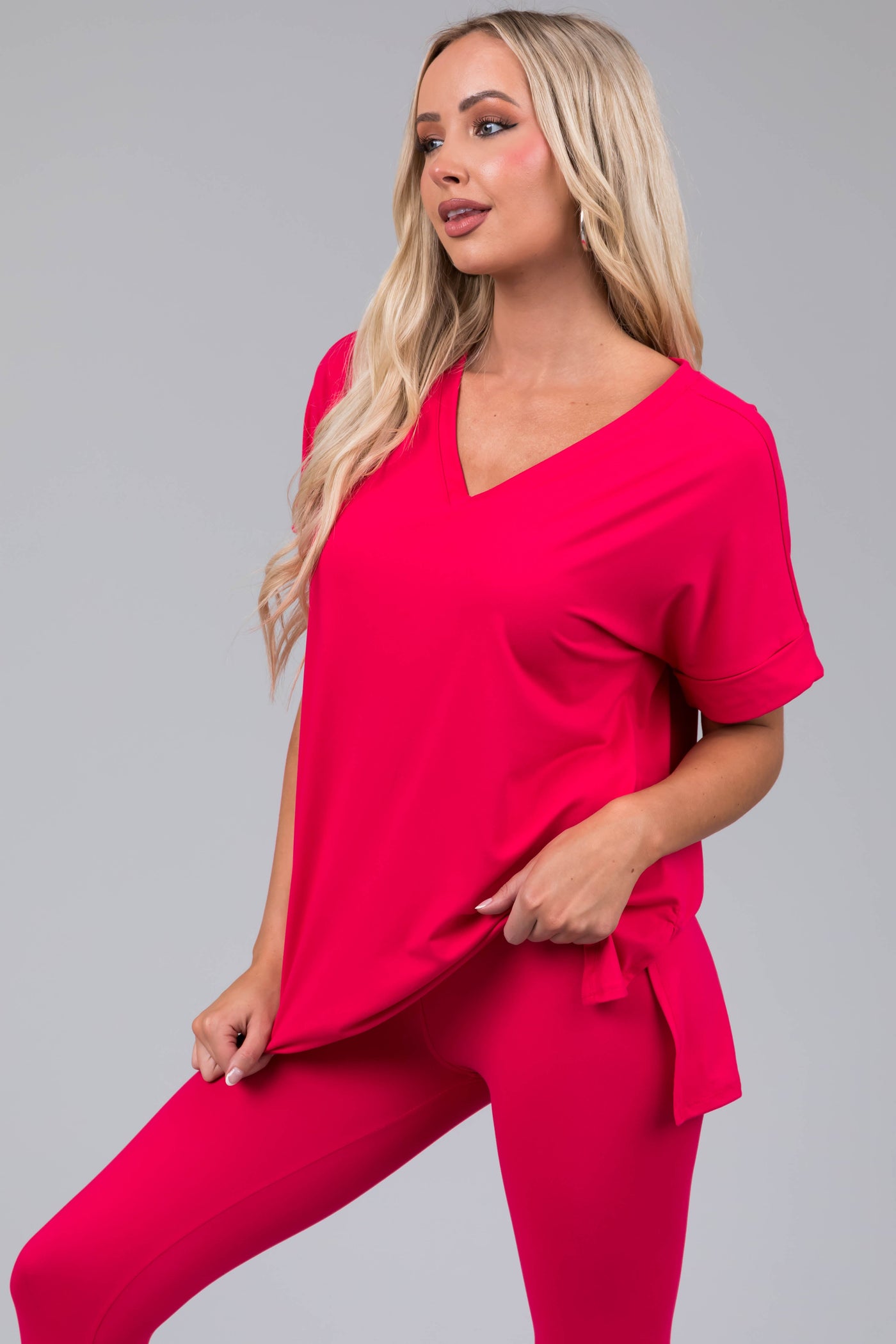 Watermelon Microfiber Top and Leggings Set