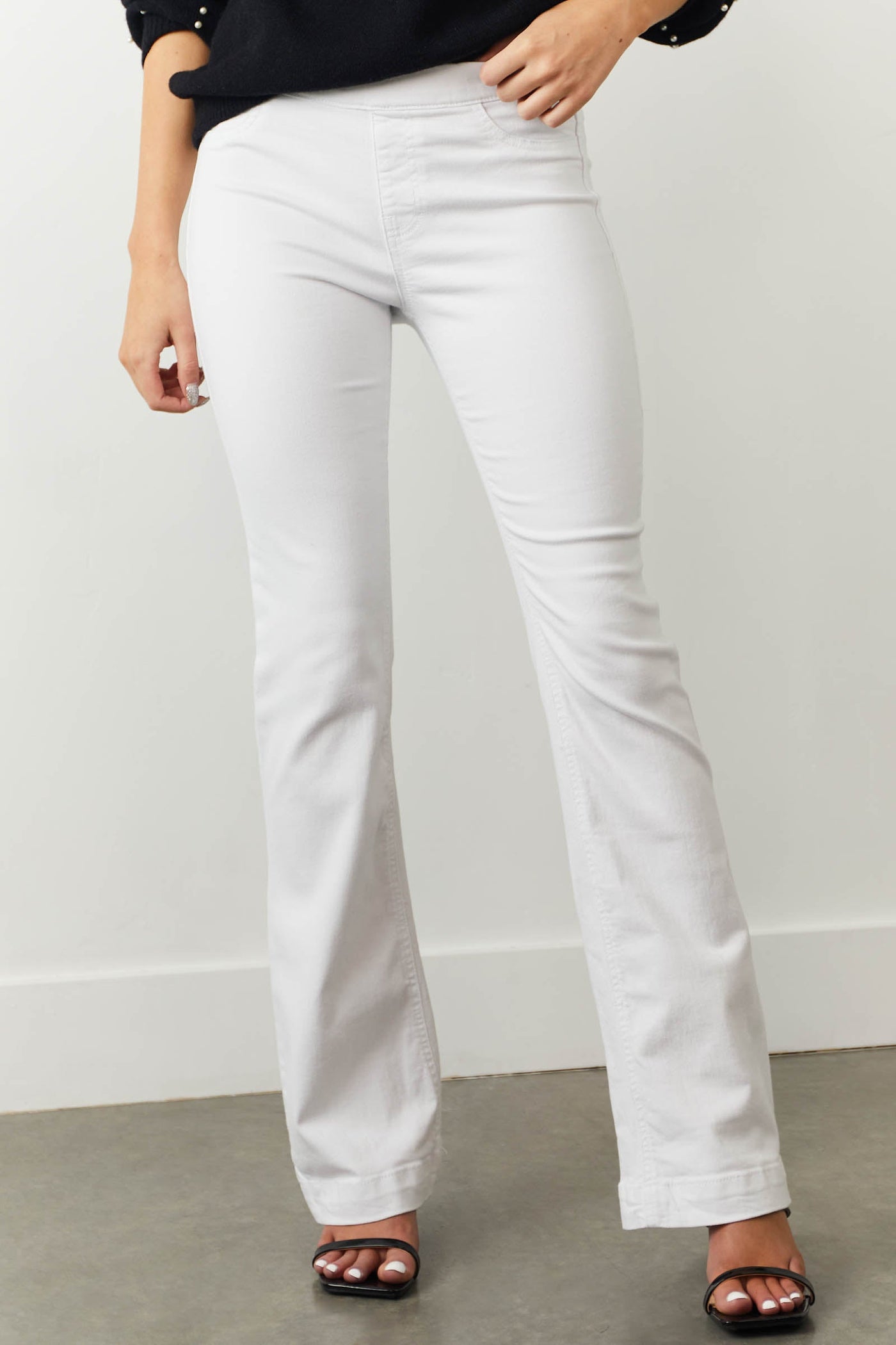 White Denim Flare Jeggings