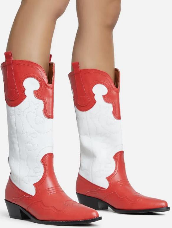 Ruby and Ivory Pointed Toe Western Boots