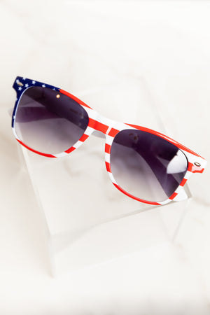 American Flag Gradient Lens Acrylic Sunglasses