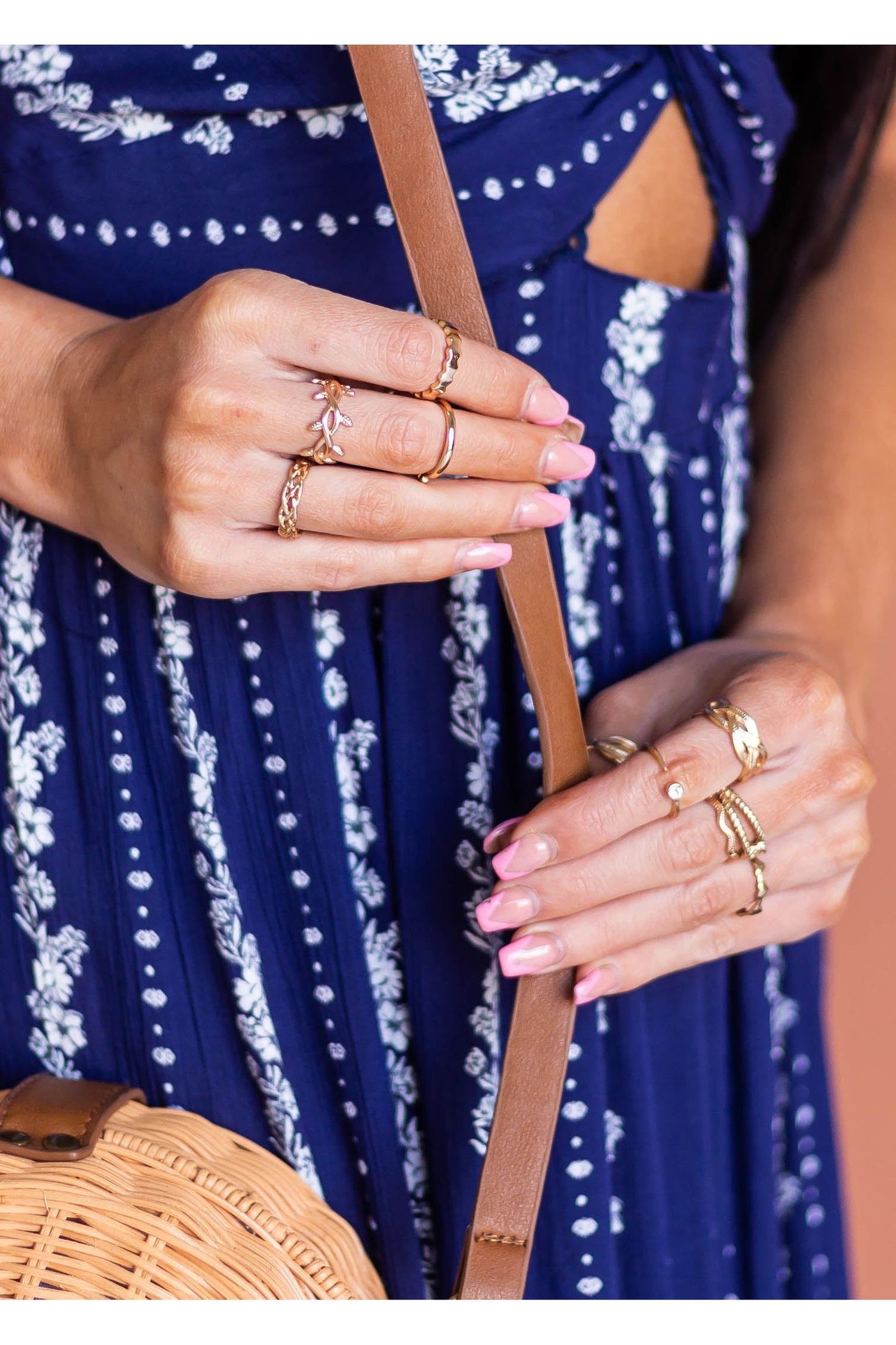 Antique Gold 11 Piece Assorted Ring Set