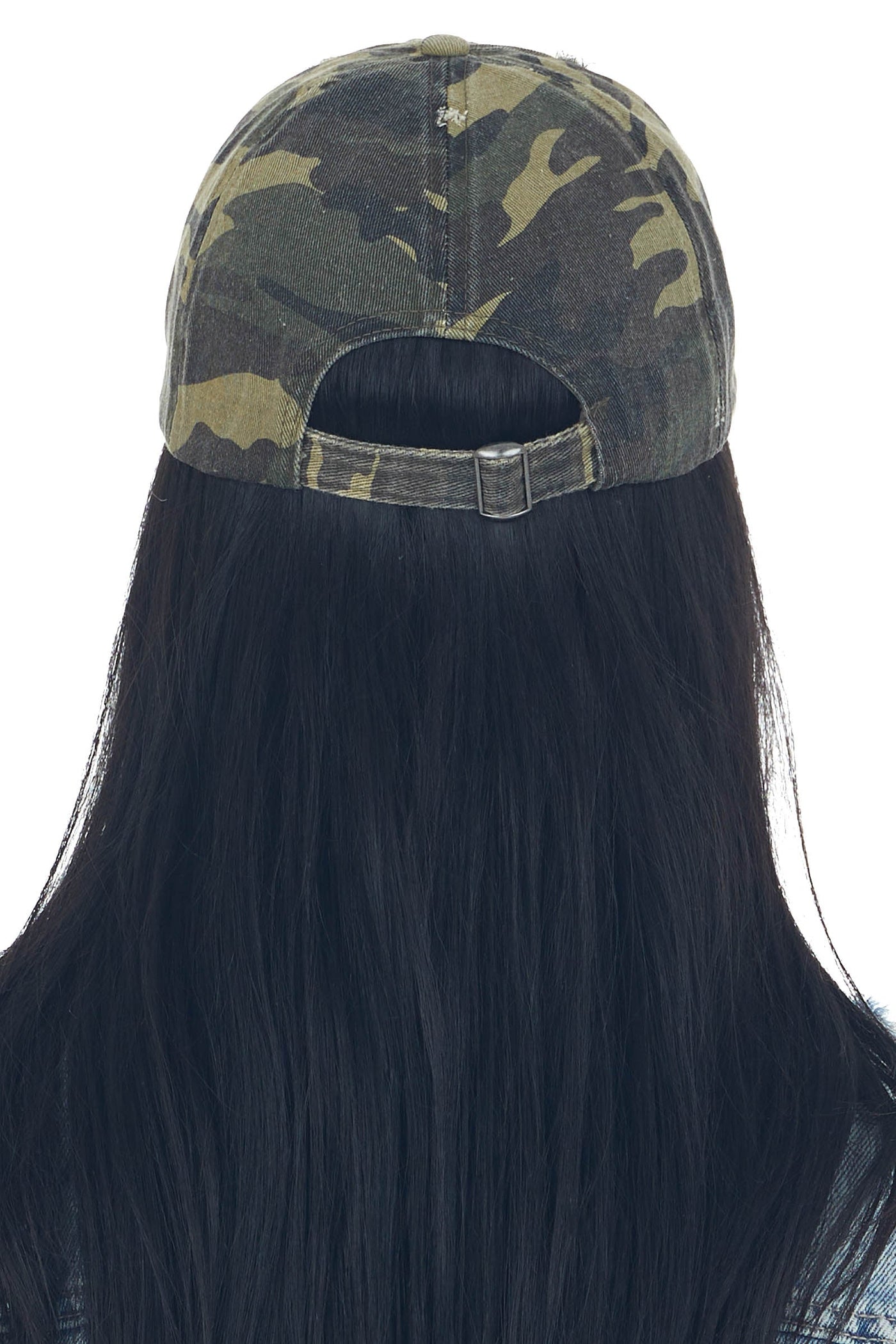 Army Camo American Flag Distressed Baseball Cap
