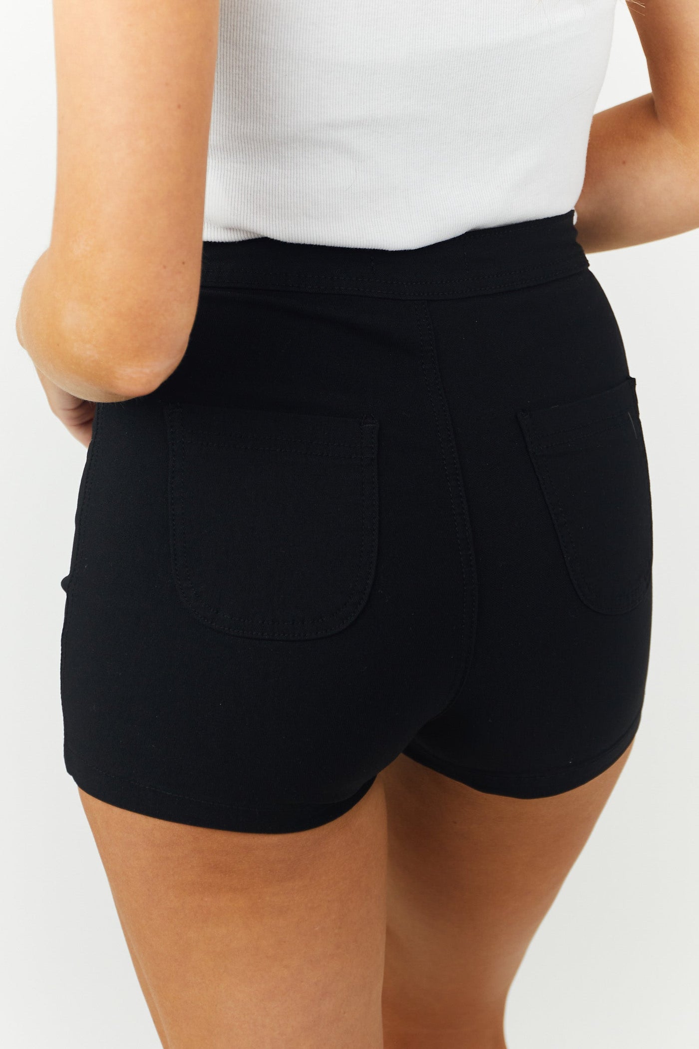 Ava Black High Waisted Super Stretch Shorts