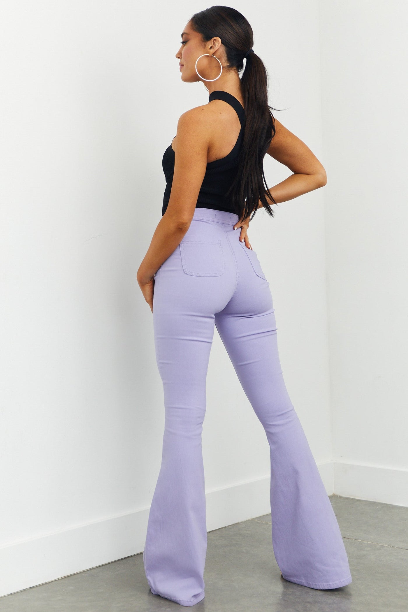 Bella Lavender Super Stretch Flare Jeans