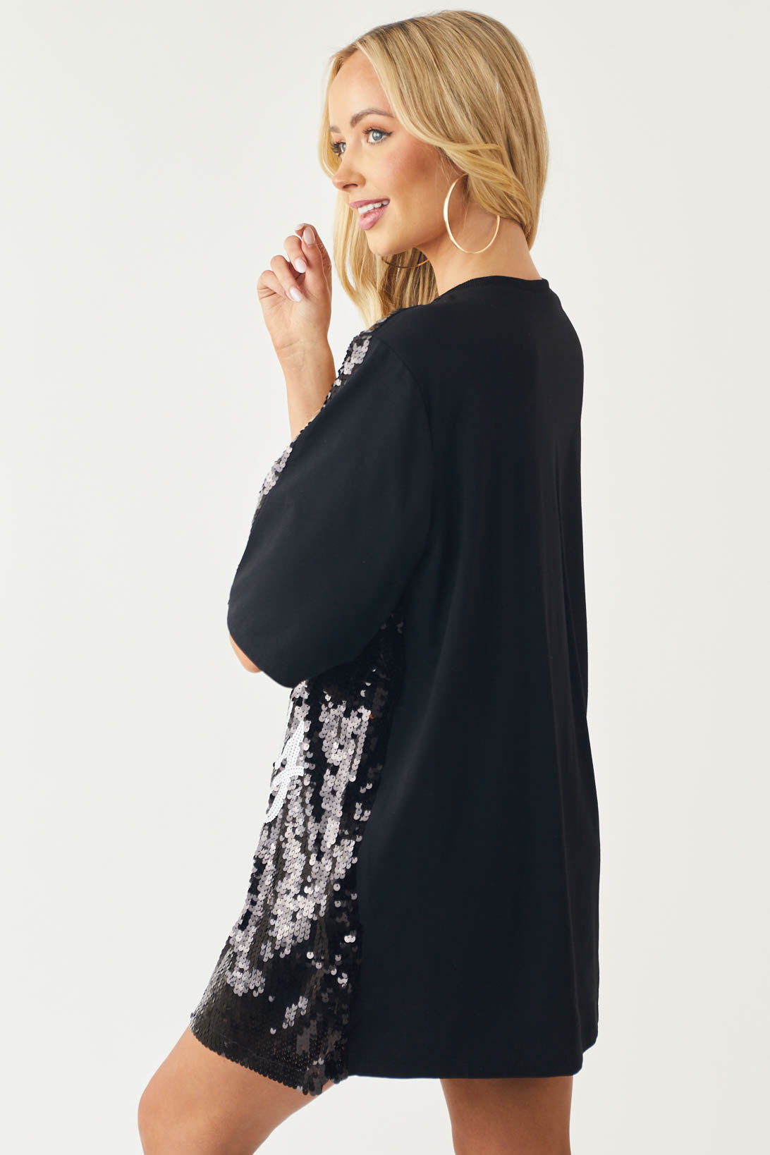 Black 'It's My Birthday' Sequin Dress