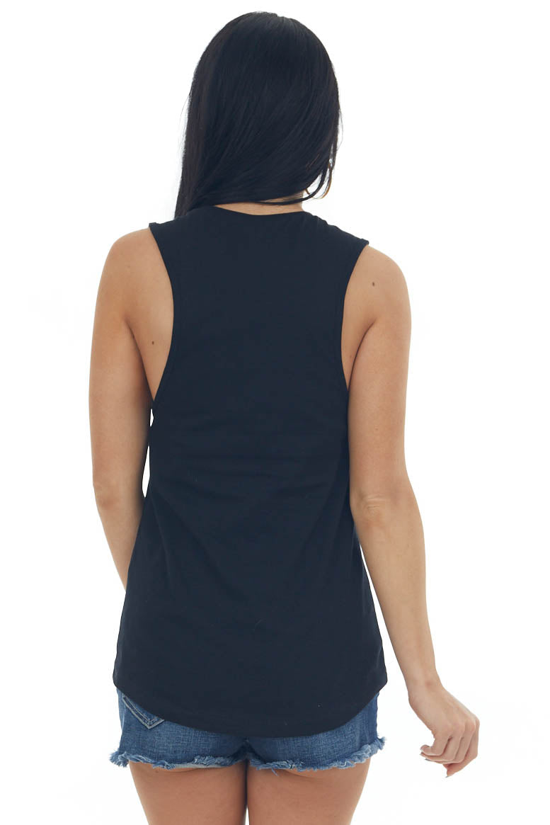 Black and Gold Foil 'Wifey' Graphic Tank Top