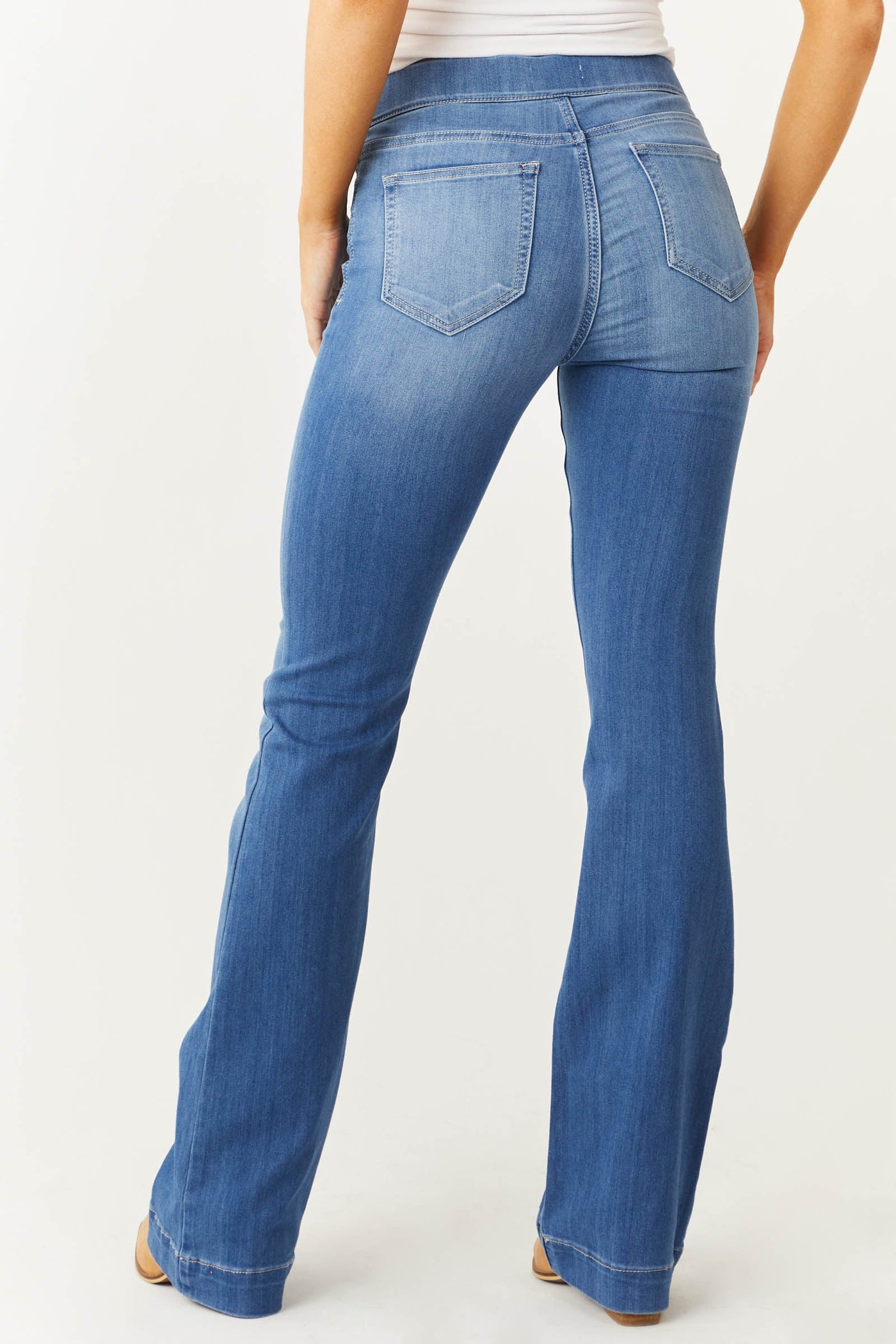 Blue Denim Flare Jeggings