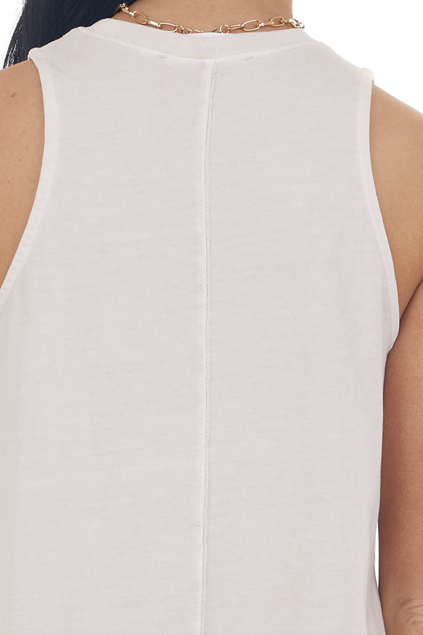 Blush Vintage Wash Crew Neck Knit Tank Top