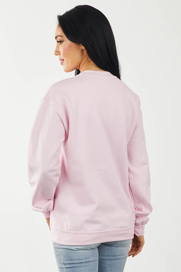 Blush 'Howdy Valentine' Heart Graphic Sweatshirt