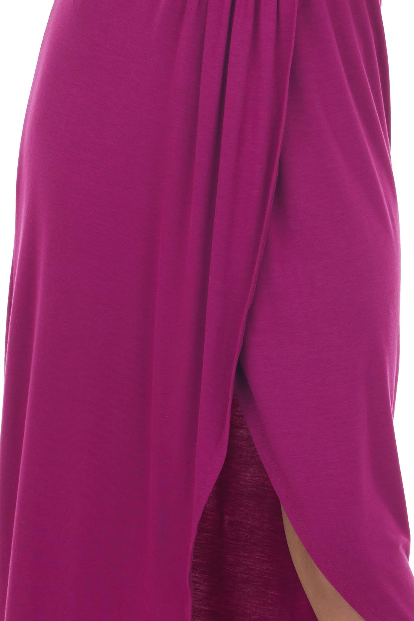 Boysenberry Drop Waist Sleeveless Maxi Dress with Side Slit
