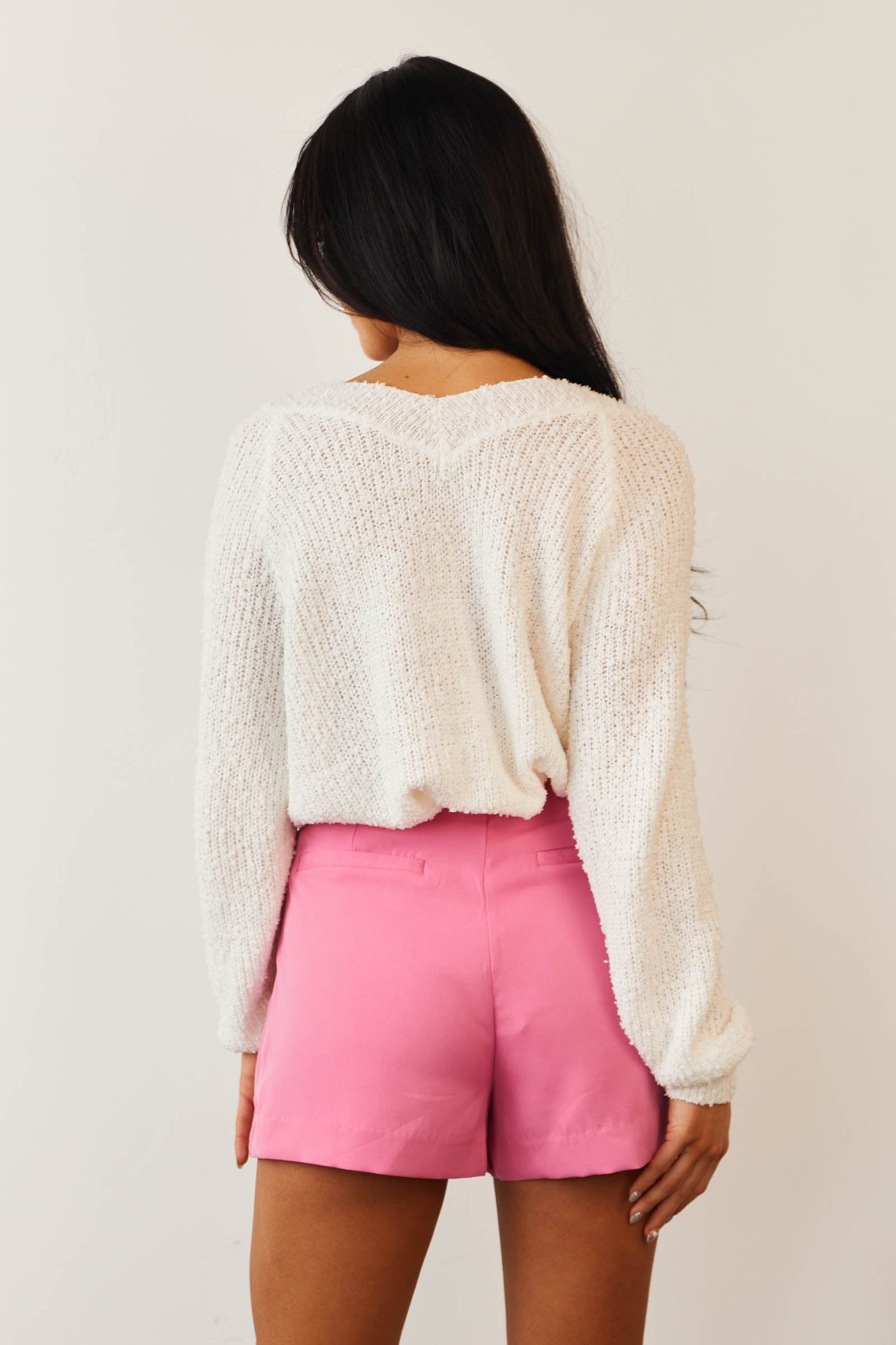 Bright Bubblegum Pink Asymmetrical Hem Skort