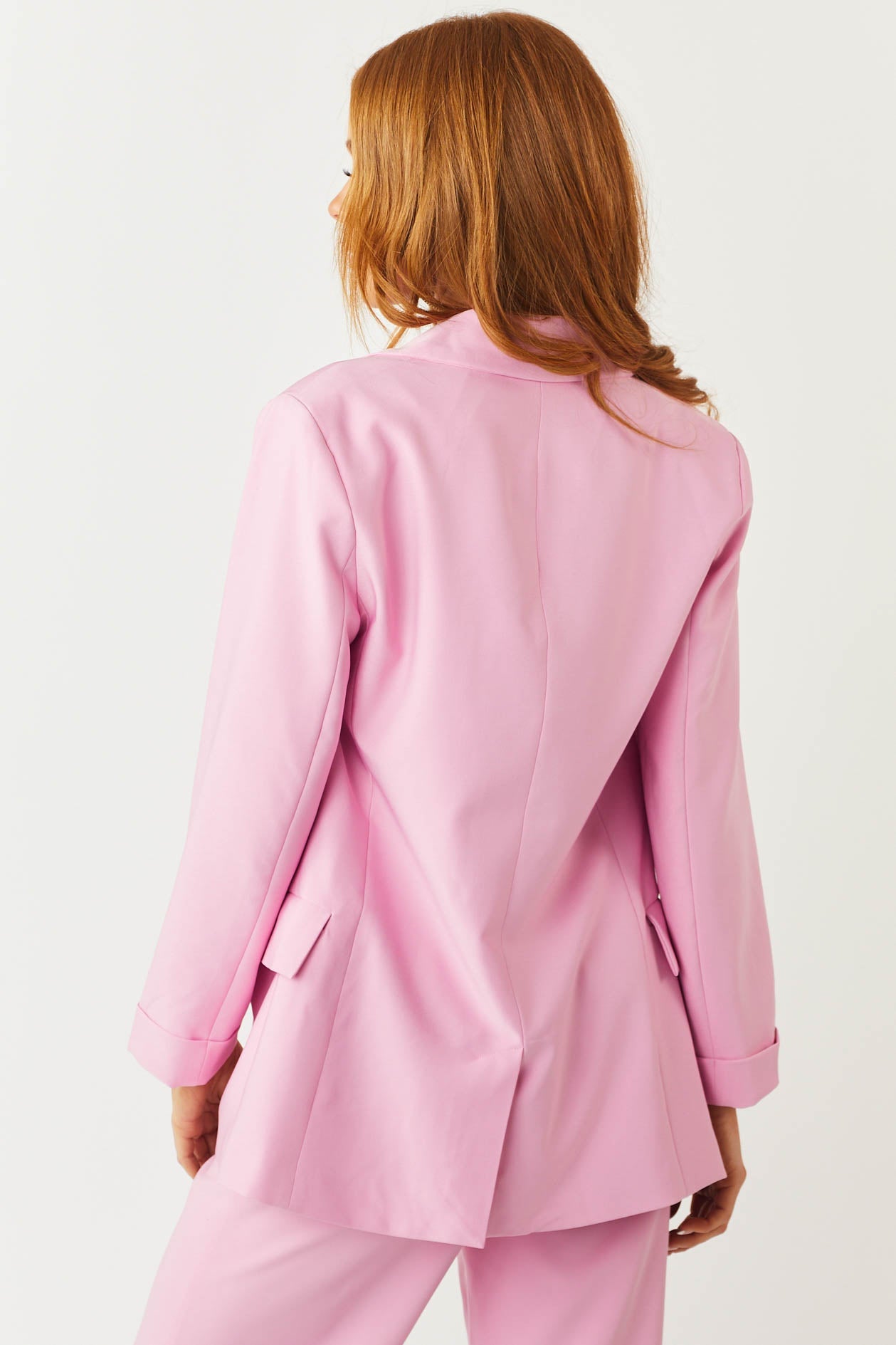 Bubblegum Double Button Detail Blazer