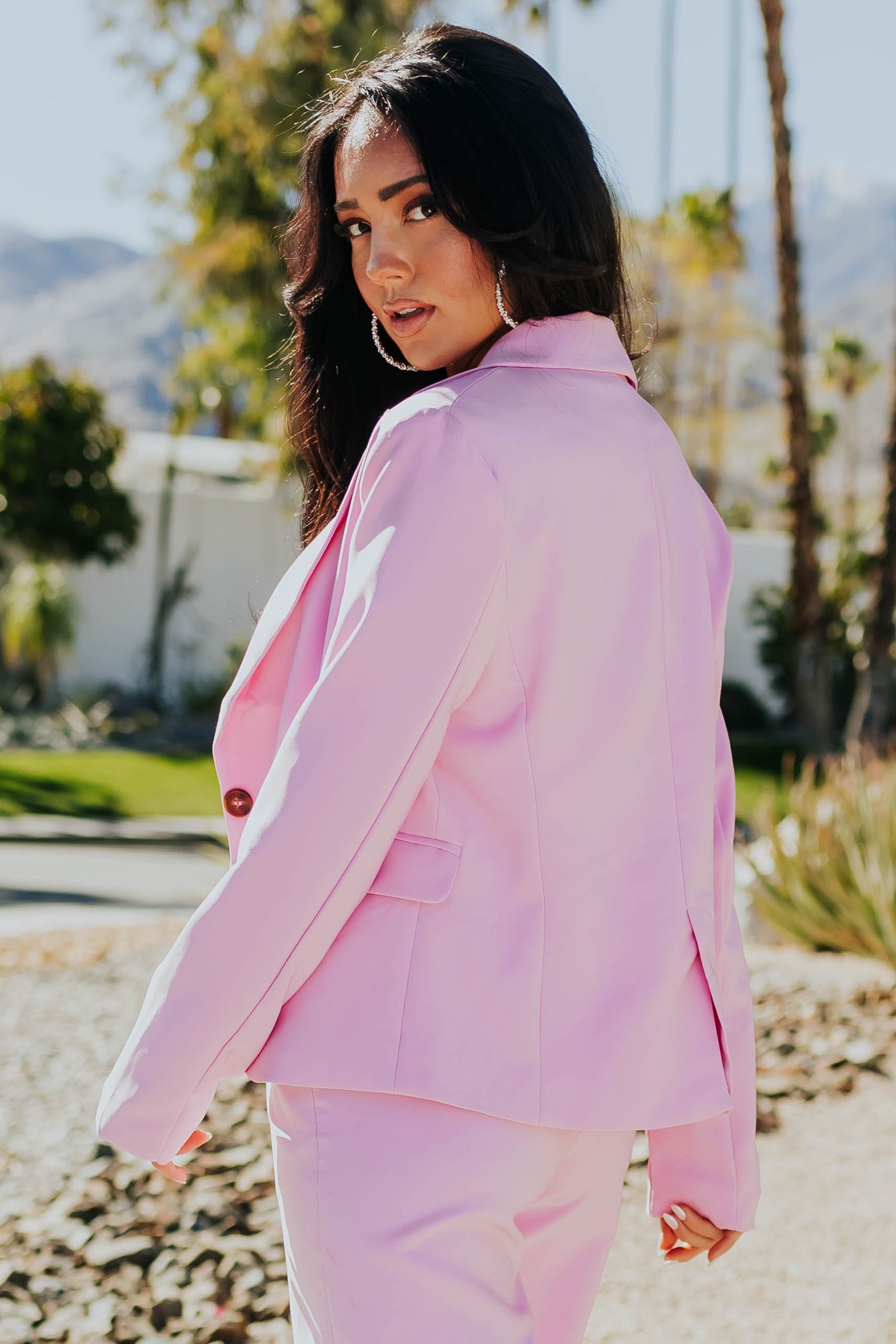 Bubblegum Single Button Blazer