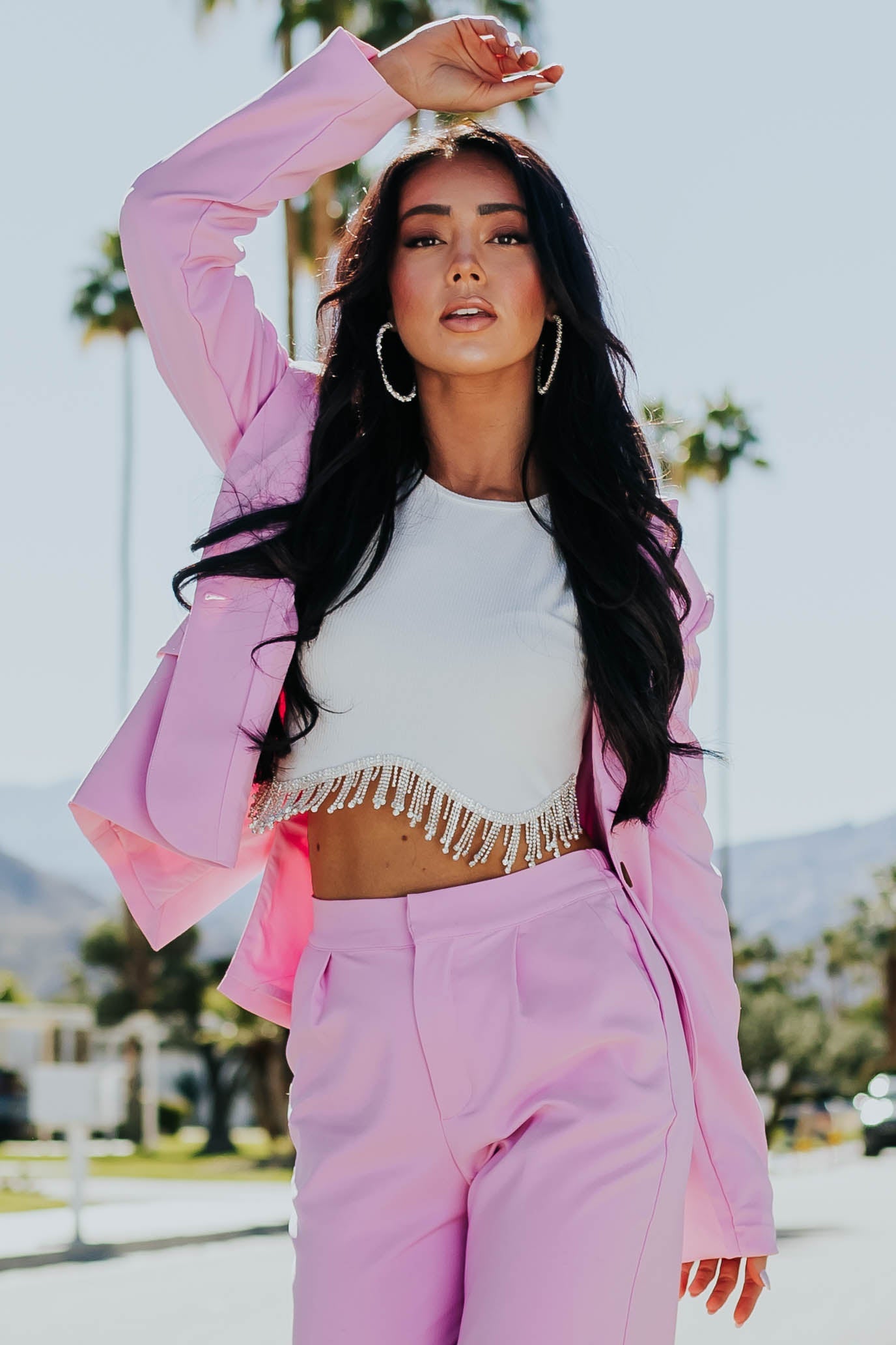 Bubblegum Single Button Blazer