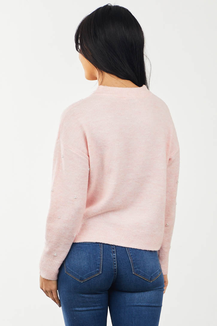 Cherry Blossom Pearl Embellished Sweater