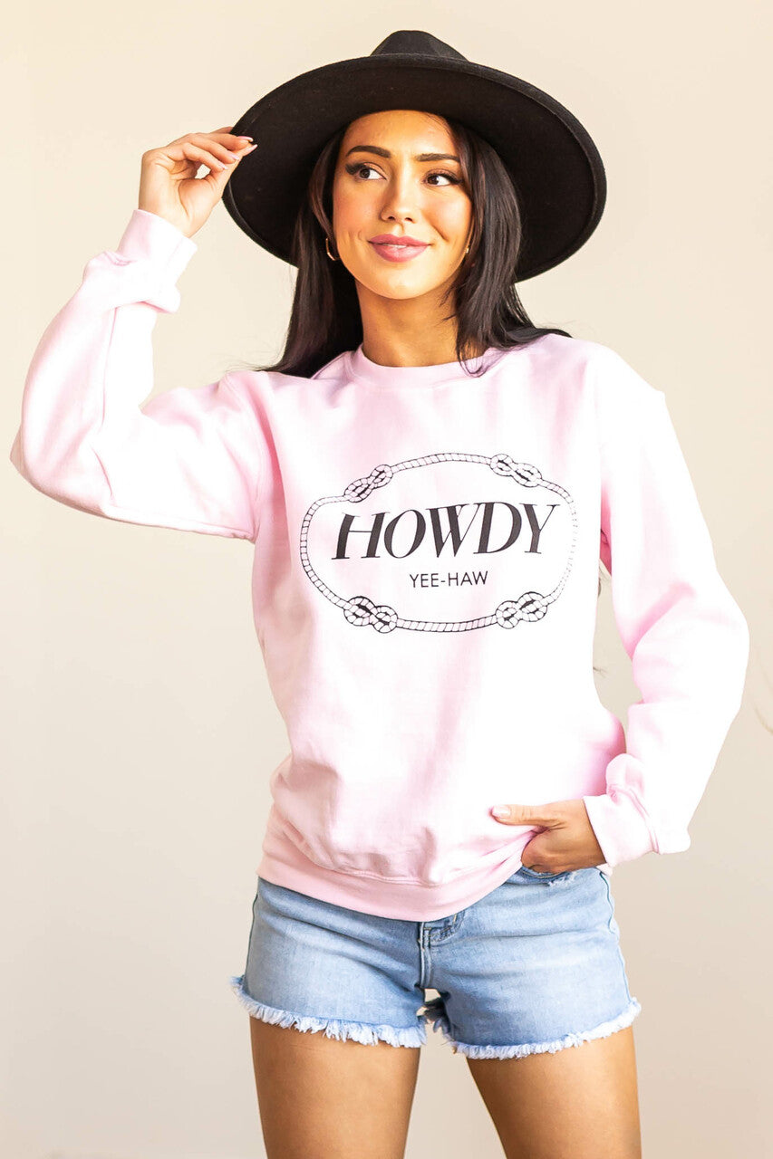Cherry Blossom 'Howdy' Graphic Sweatshirt