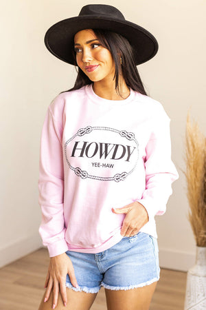 Cherry Blossom 'Howdy' Graphic Sweatshirt