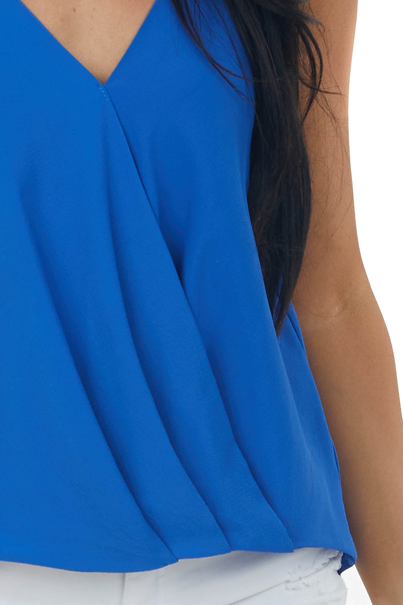 Cobalt Surplice Adjustable Strap Cami Blouse