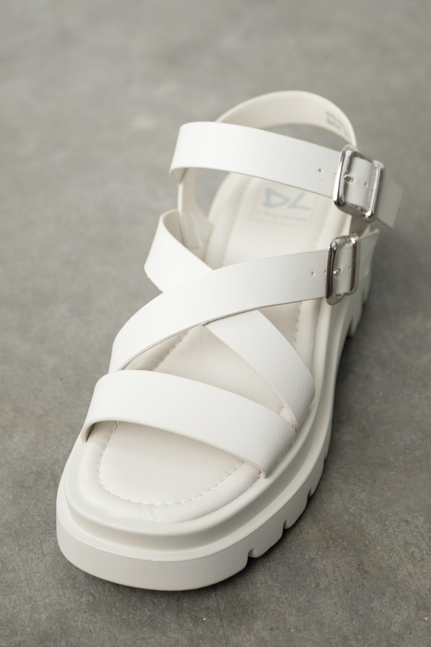 Coconut Strappy Treaded Sole Platform Sandals