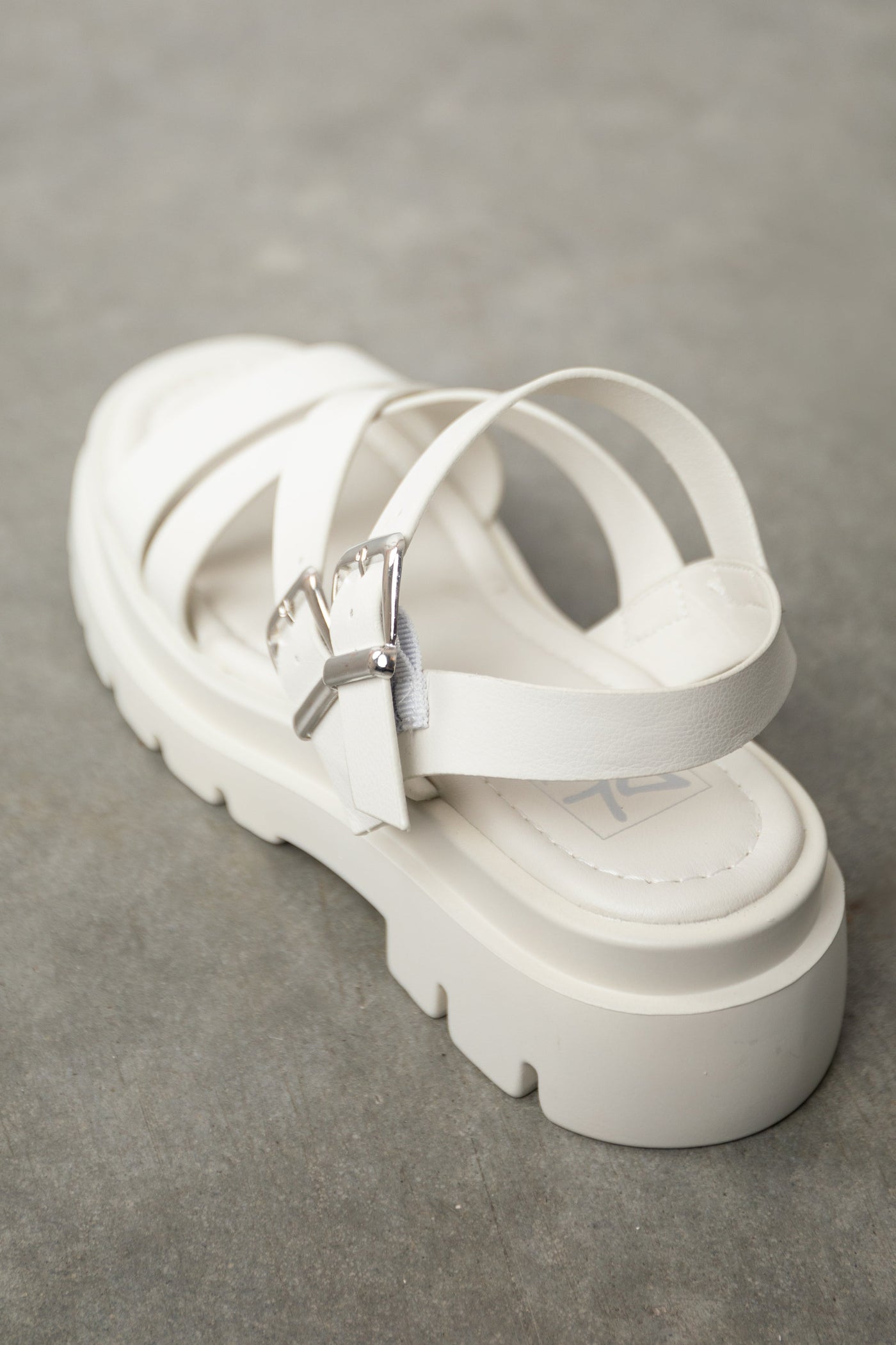 Coconut Strappy Treaded Sole Platform Sandals