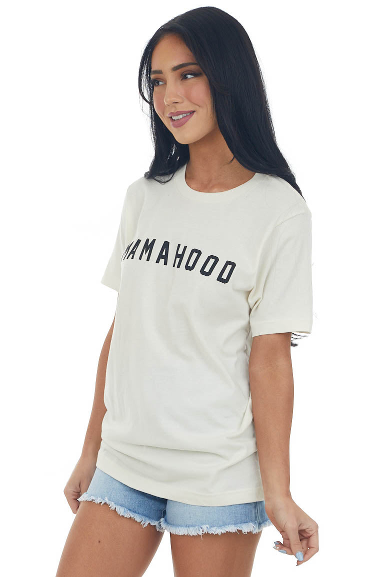 Cream 'Mamahood' Short Sleeve Graphic Tee
