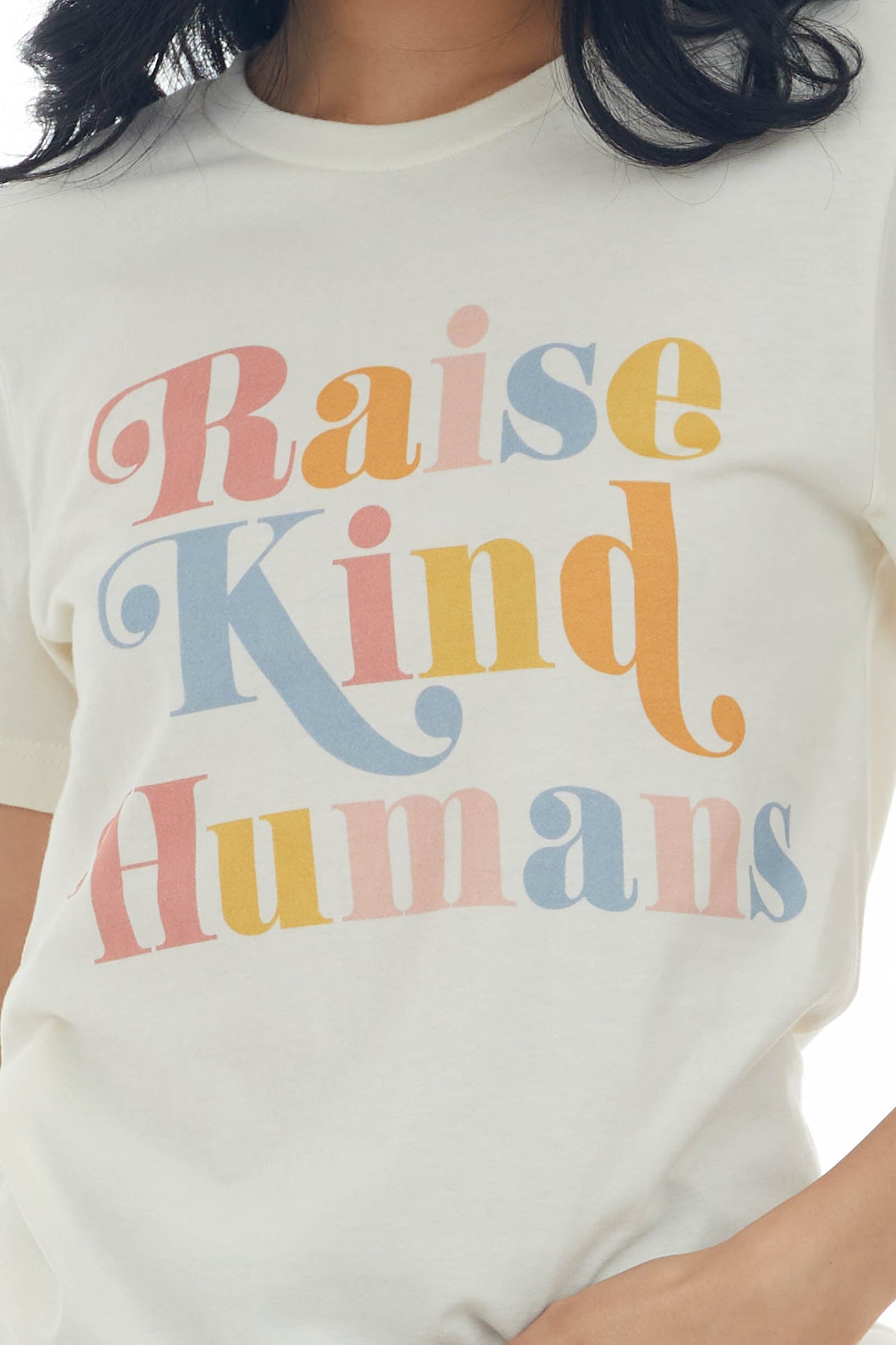 Cream 'Raise Kind Humans' Graphic Tee Shirt
