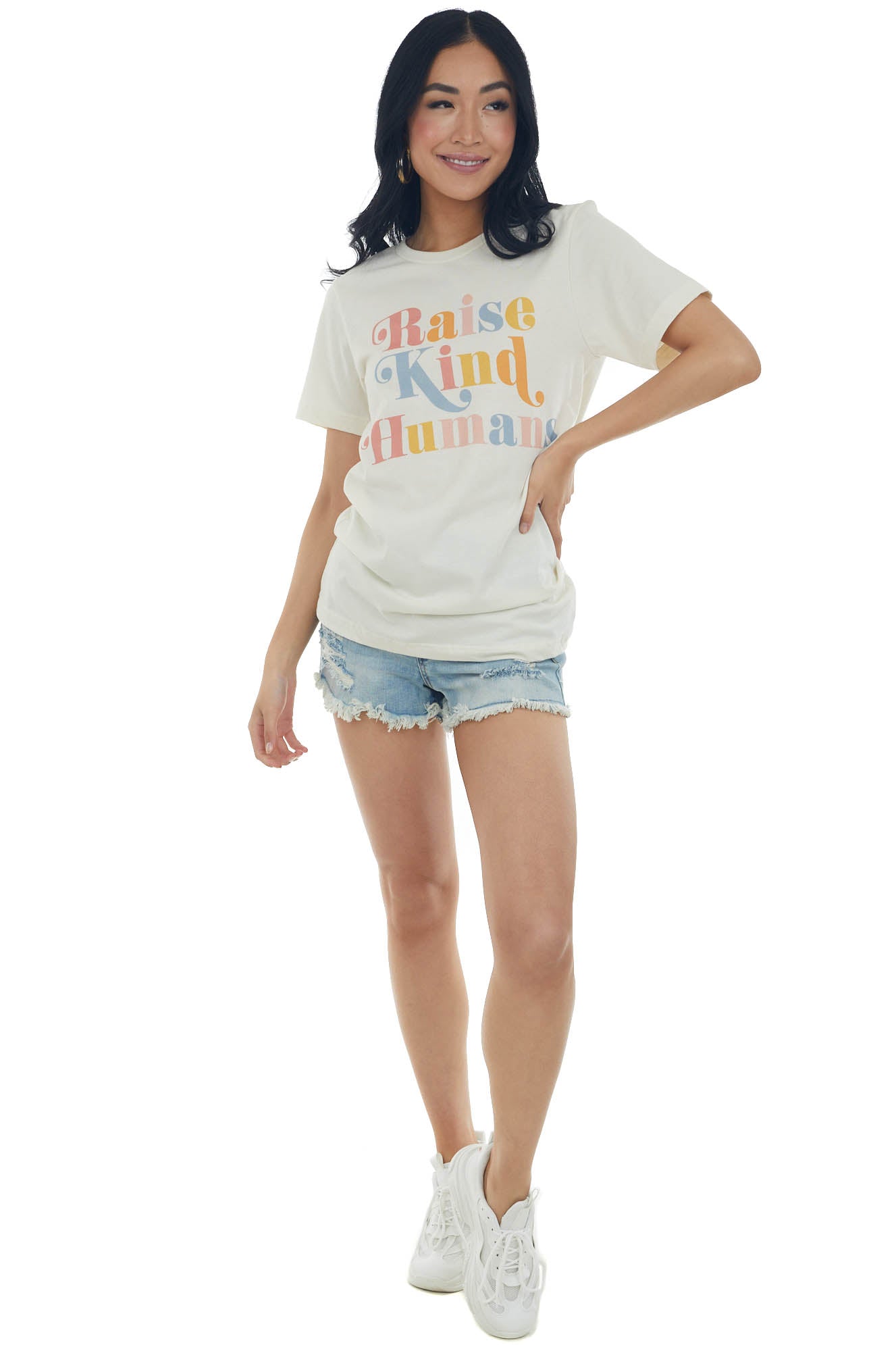 Cream 'Raise Kind Humans' Graphic Tee Shirt