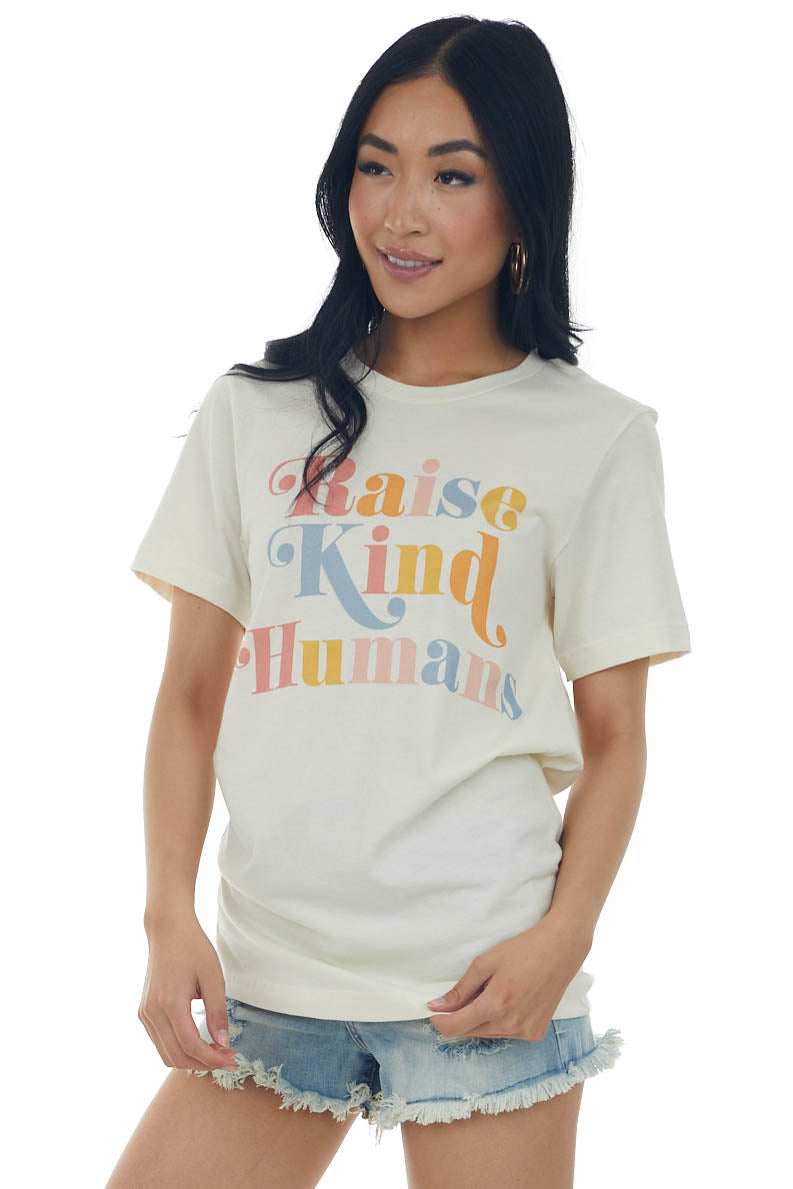 Cream 'Raise Kind Humans' Graphic Tee Shirt