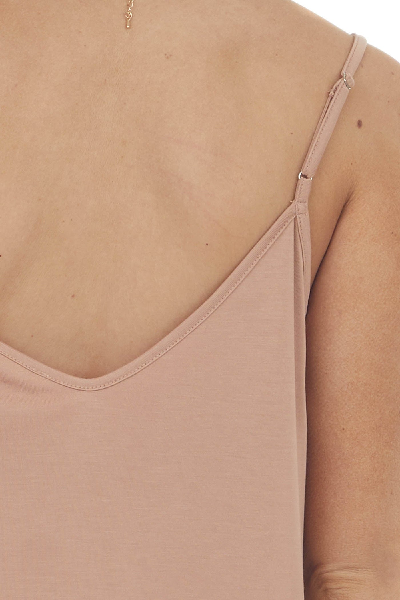 Dark Apricot Adjustable Strap Cropped Camisole