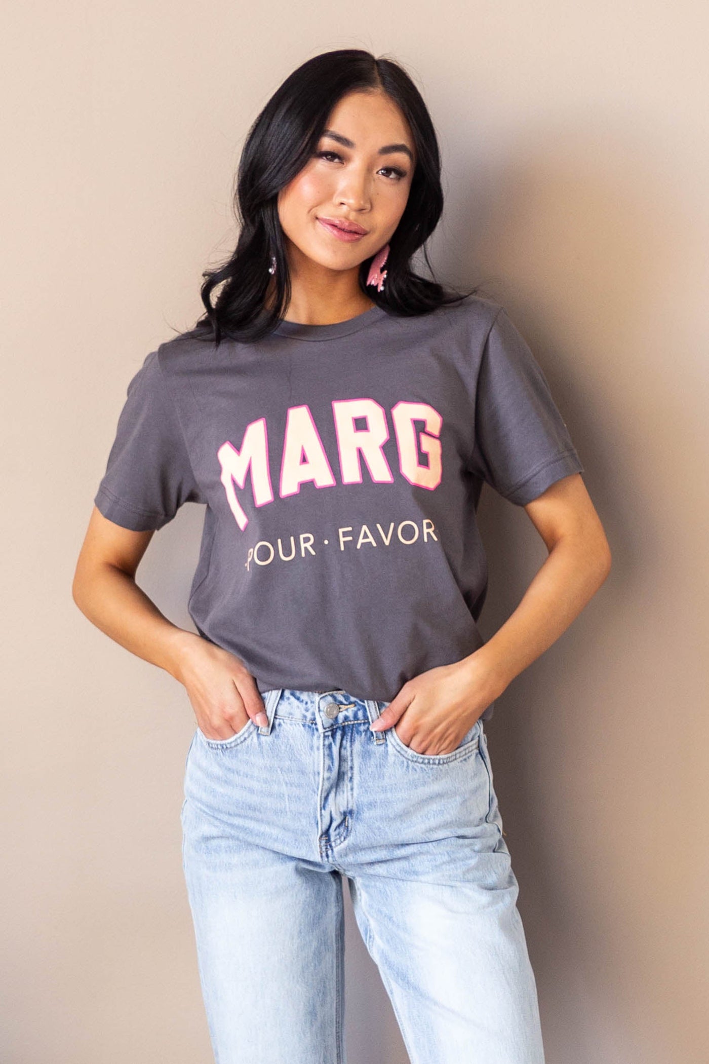 Graphite 'Marg Pour Favor' Graphic Tee