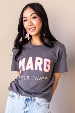Graphite 'Marg Pour Favor' Graphic Tee