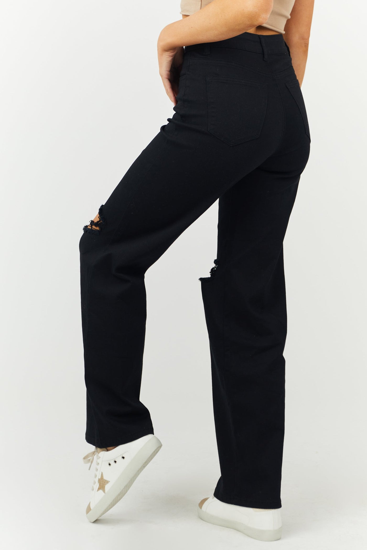 Harper Black Wide Leg Jeans