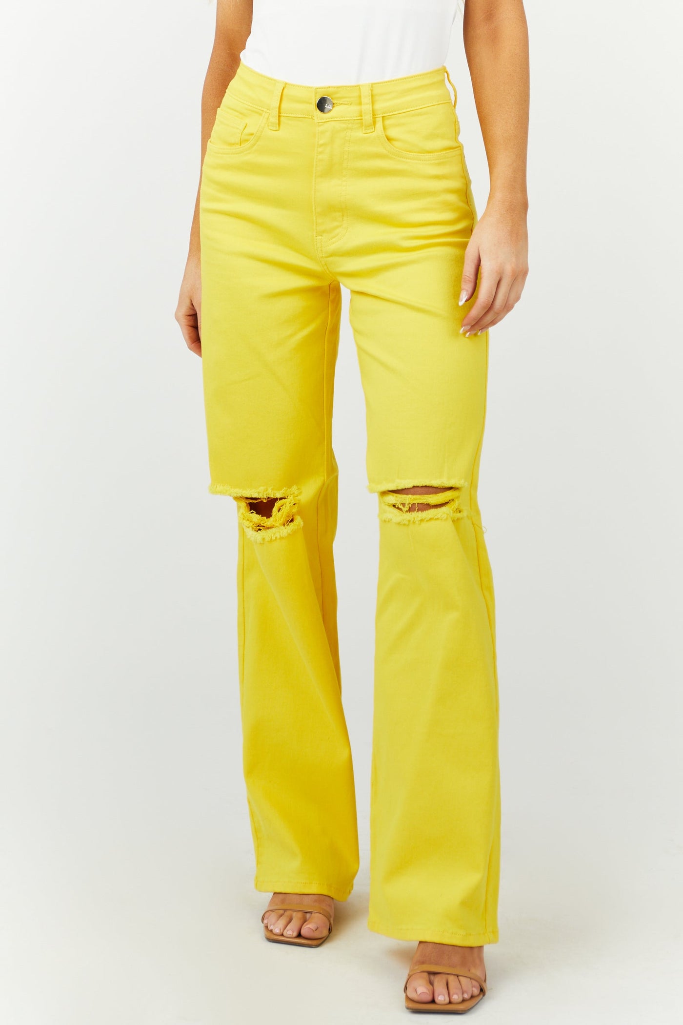 Harper Golden Yellow Wide Leg Jeans