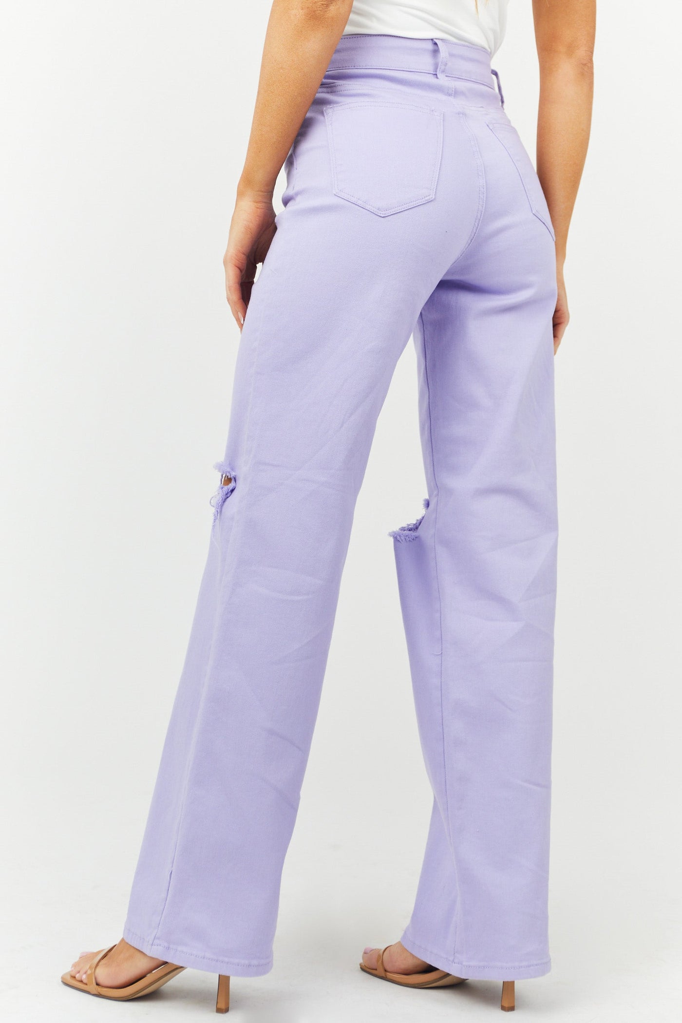 Harper Lavender Wide Leg Jeans