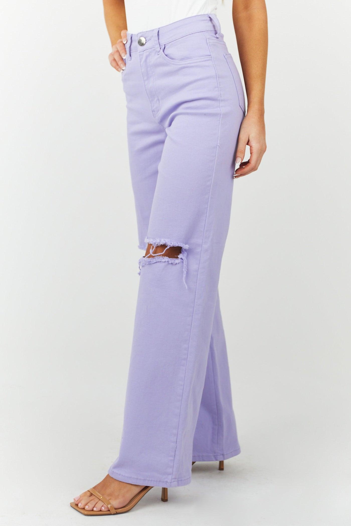 Harper Lavender Wide Leg Jeans
