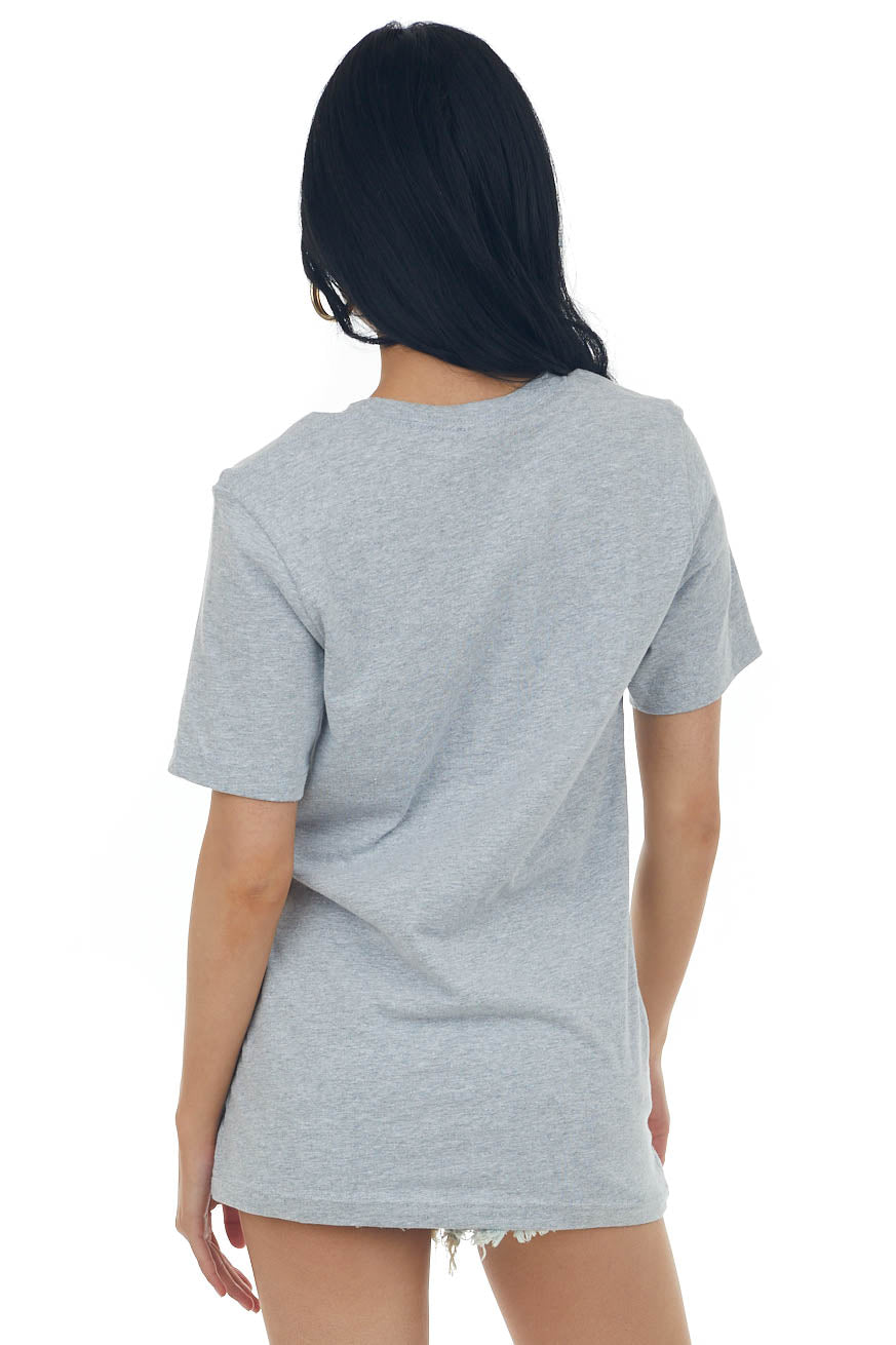 Heather Grey Bubble Letter 'Mama' Graphic Tee