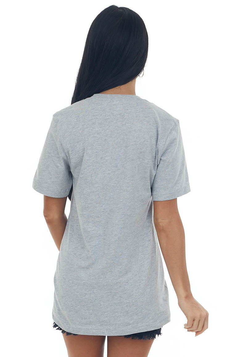 Heather Grey 'Mom Life' Heart Graphic Tee