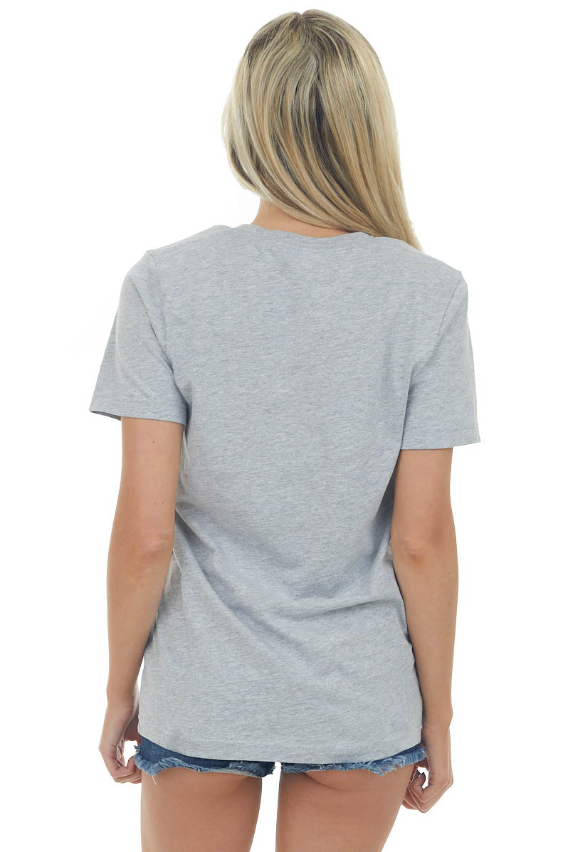 Heather Grey 'Texas' Graphic Tee Shirt