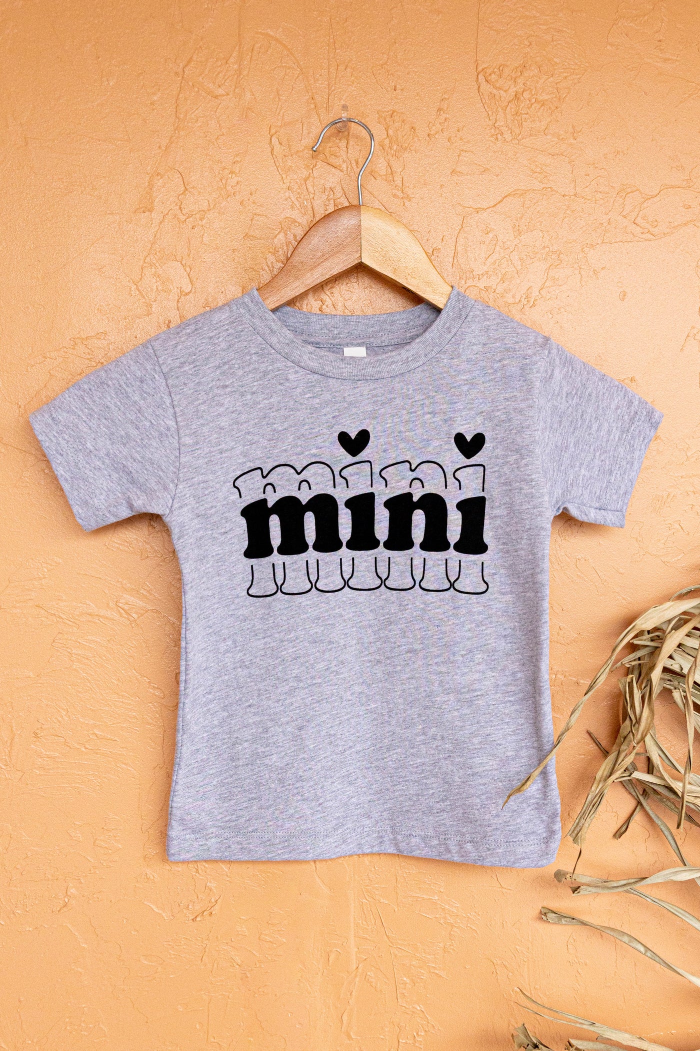 Heather Grey Bubble Letter 'Mini' Kids Graphic Tee